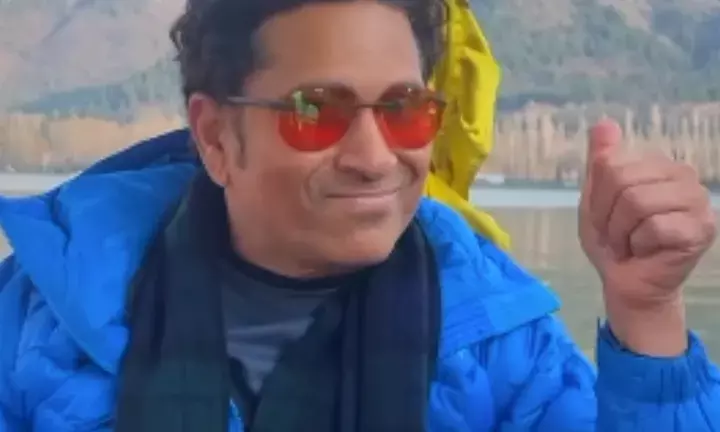 Sachin Tendulkar in Kashmir