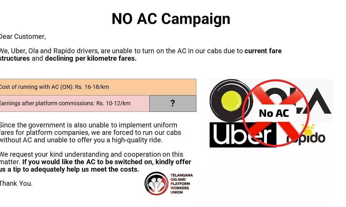 Telanganas No-AC campaign: Uber-Ola Drivers Face ID Block Amid Ongoing Protests