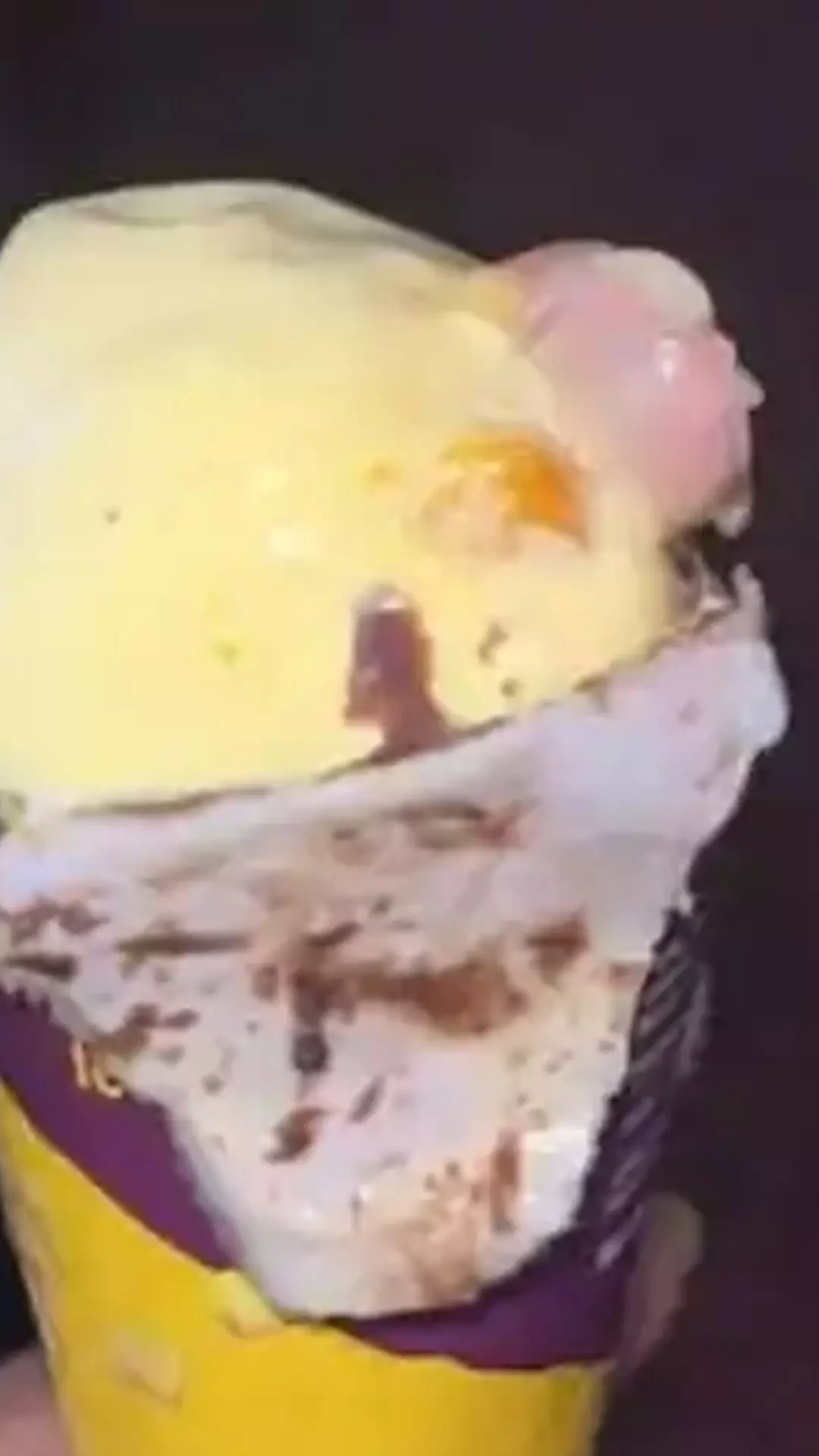 Human Finger In An Ice-Cream