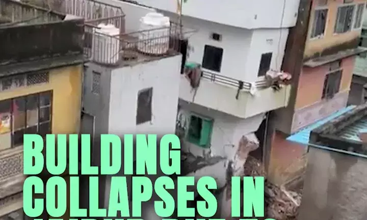 Residential Building Collapses In Jaipur Due To Heavy Rainfall, None Injured