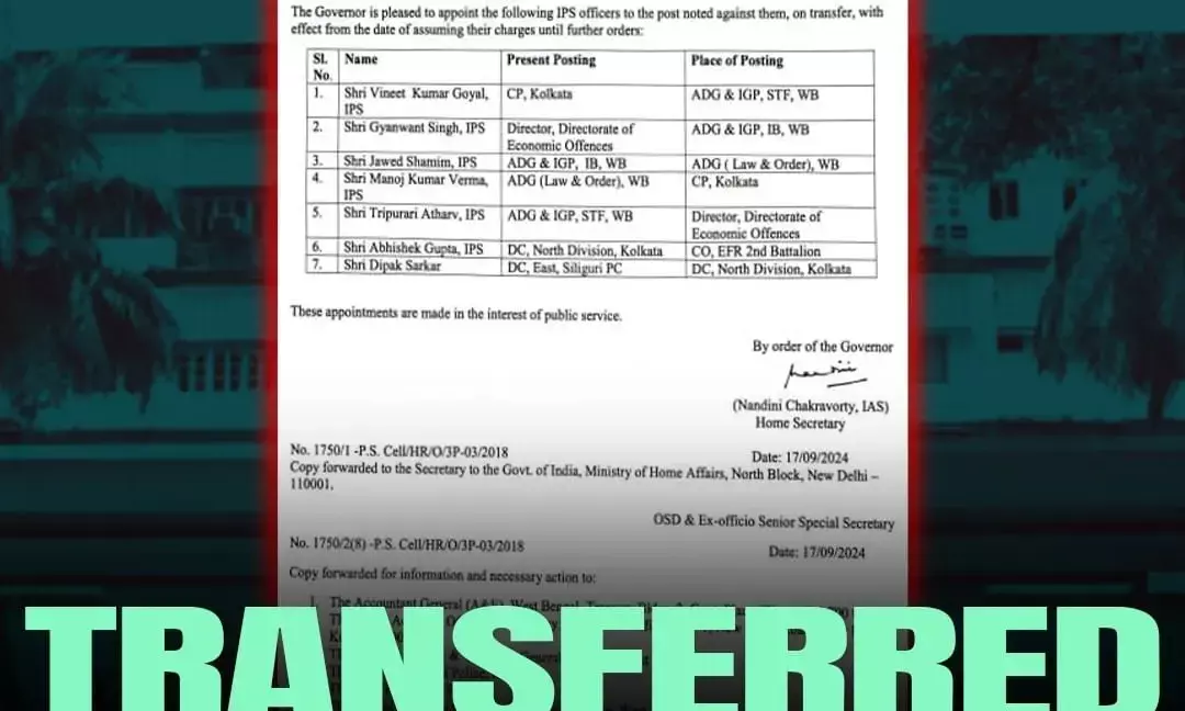 In response to doctors protests, West Bengal has transferred Kolkata Police Commissioner Vineet Goyal and replaced him with Manoj Kumar Verma. Verma, a 1998-batch officer, was previously Additional Director General of Police. Jawed Shamim, who was seen as a top contender, will now take over as Kolkata Police Commissioner. Goyal will move to Additional Director General of Police and IG (Special Task Force).