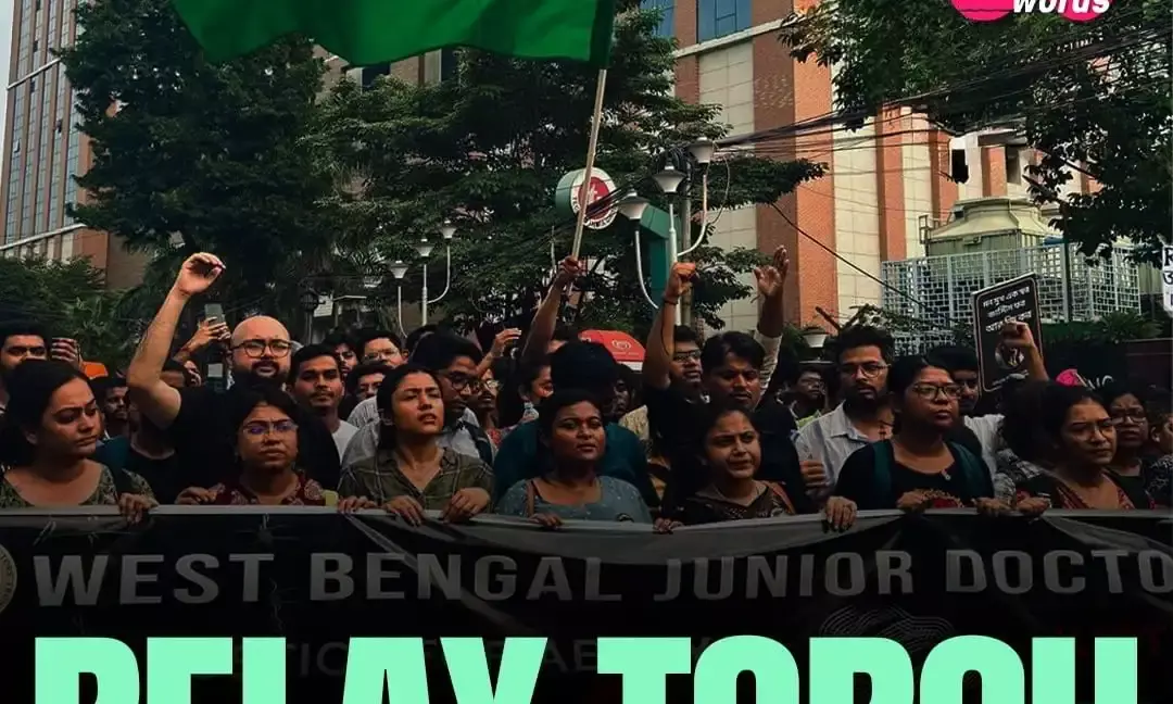 Kolkata | RG Kar | As the junior doctors partially called off the strike, they are now focusing on supporting the flood victims by collecting relief material and setting up an Abhaya Clinic Several organisations in Kolkata come together for a Relay Torch Procession from Highland Park to Shyam Bazar.