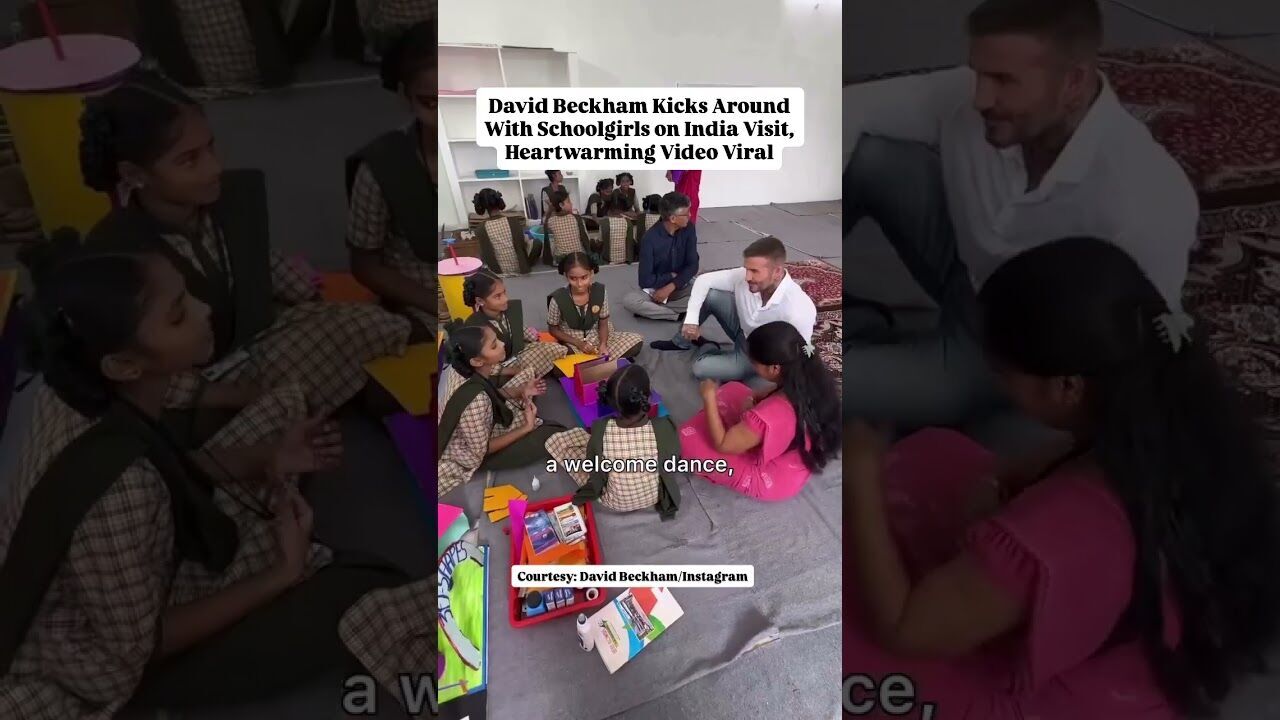David Beckham Plays, Learns & Laughs With Vizag Students, Video